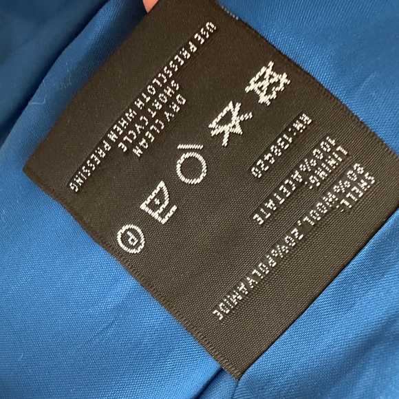 CARLISLE | Wool Blend Blue Cropped Blazer Jacket - Picture 5 of 6